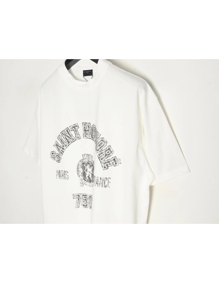 Balenciaga Art Destruction Crack Printed Short Sleeves,Balenciaga