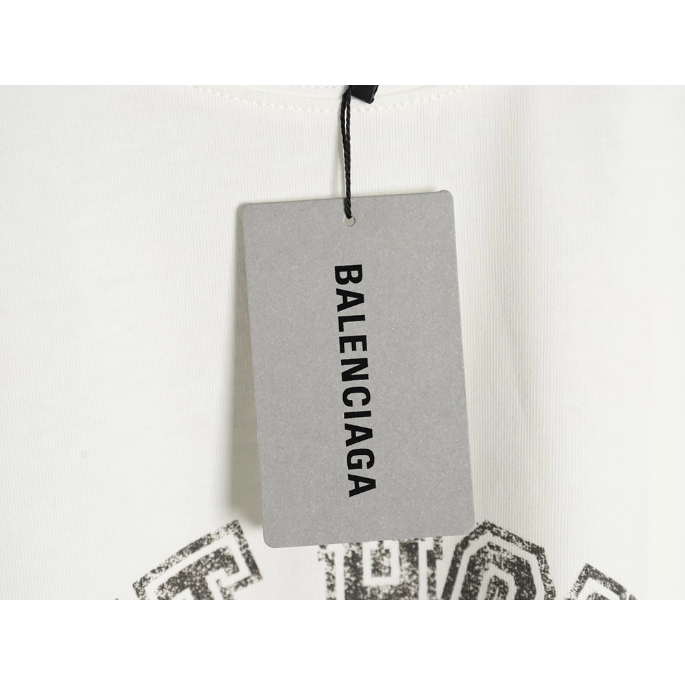 Balenciaga Art Destruction Crack Printed Short Sleeves,Balenciaga