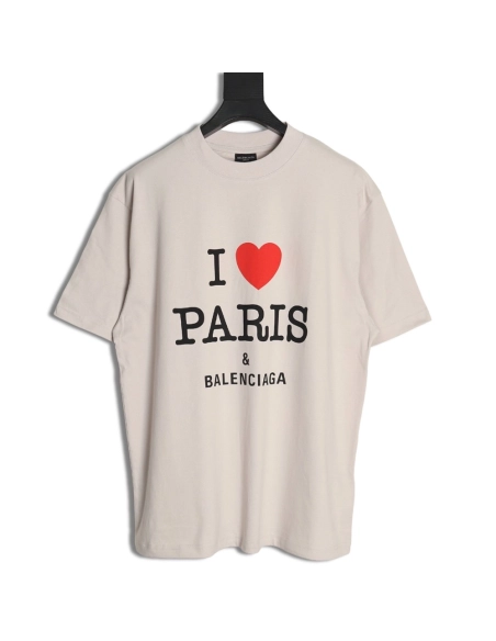 Balenciaga Valentines Day Love Print Short Sleeves,Balenciaga
