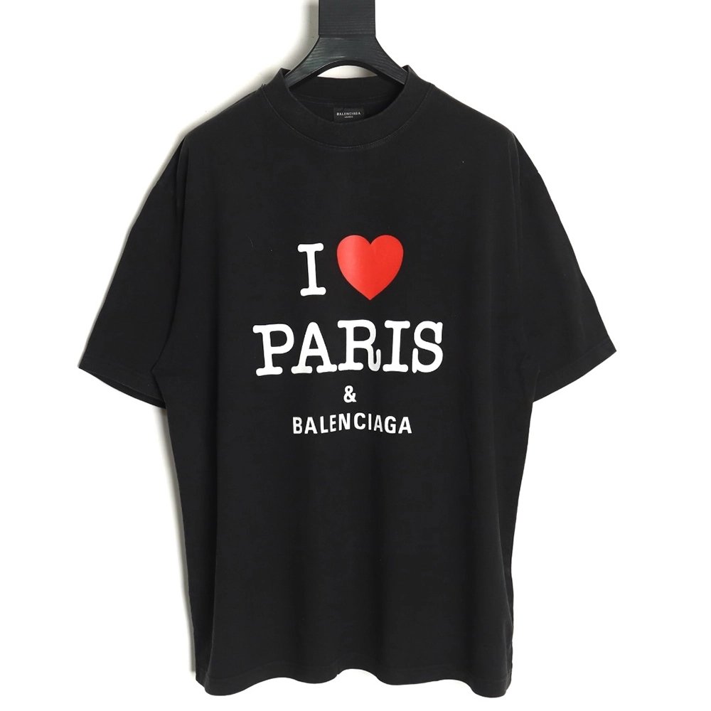 Balenciaga Valentines Day Love Print Short Sleeves TSK1,Balenciaga