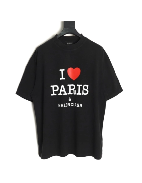 Balenciaga Valentines Day Love Print Short Sleeves TSK1,Balenciaga