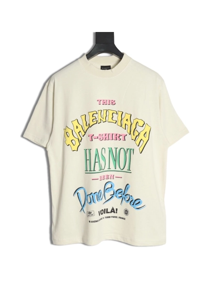 Balenciaga letter foam print washed distressed short-sleeved T-shirt,Balenciaga