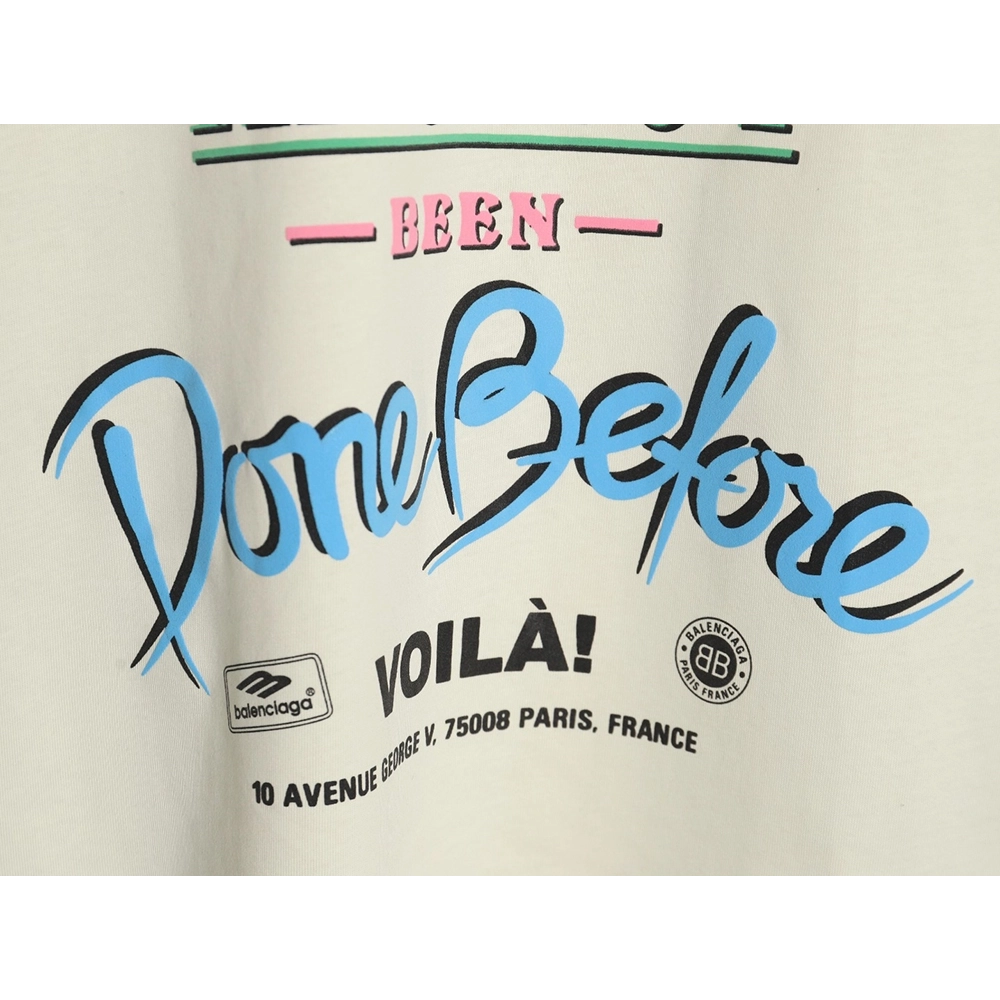 Balenciaga letter foam print washed distressed short-sleeved T-shirt,Balenciaga