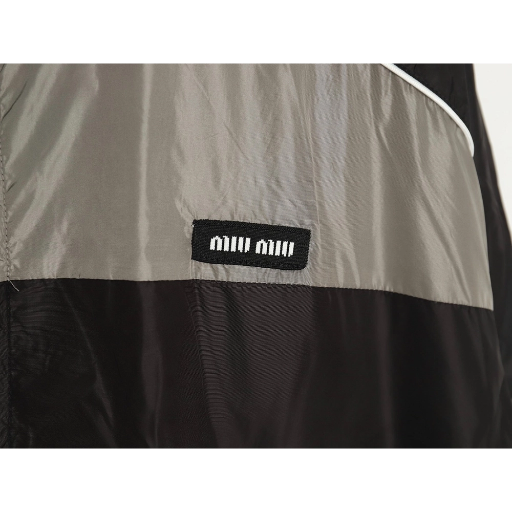 Miu Miu patchwork lettering trench coat TSK1,Miu Miu