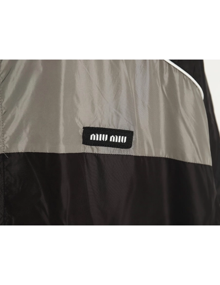 Miu Miu patchwork lettering trench coat TSK1,Miu Miu