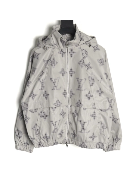 Louis Vuitton monogram full print trench coat zip up jacket,Louis Vuitton
