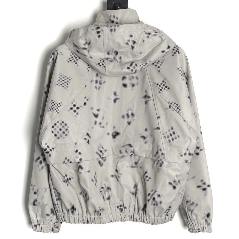 Louis Vuitton monogram full print trench coat zip up jacket,Louis Vuitton