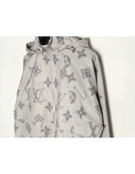 Louis Vuitton monogram full print trench coat zip up jacket,Louis Vuitton