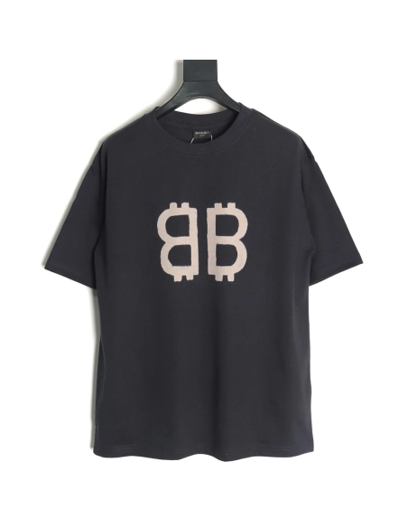 Balenciaga Bitcoin Crew Neck Short Sleeve T-Shirt,Balenciaga