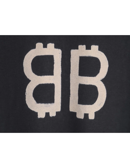 Balenciaga Bitcoin Crew Neck Short Sleeve T-Shirt,Balenciaga