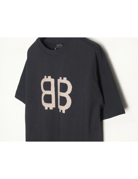 Balenciaga Bitcoin Crew Neck Short Sleeve T-Shirt,Balenciaga