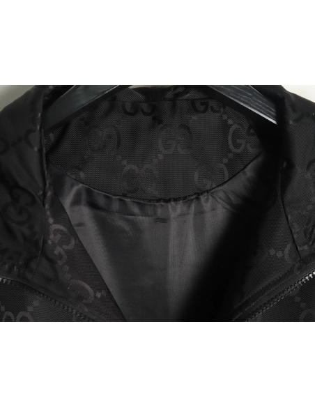 Gucci red and green webbing hooded trench coat,Gucci