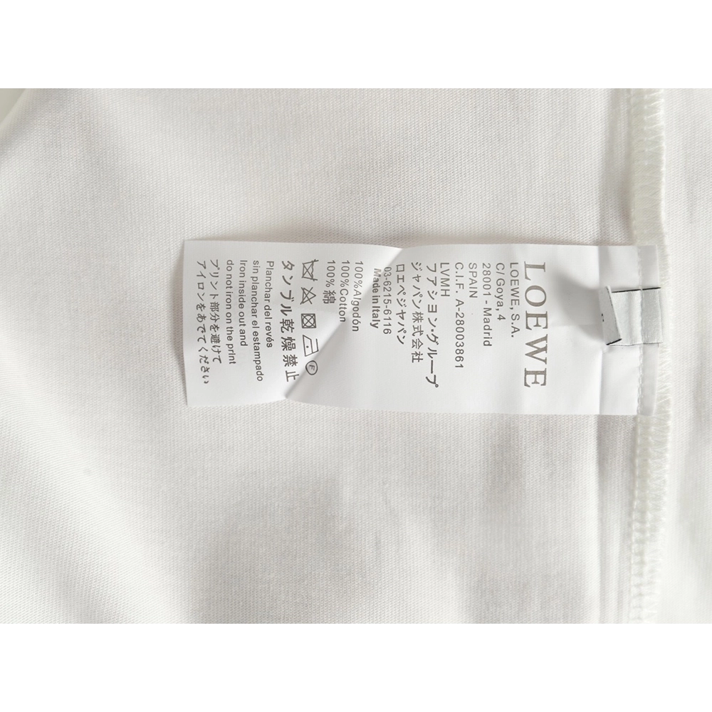 Loewe Towel Embroidered Short Sleeve T-Shirt,Loewe