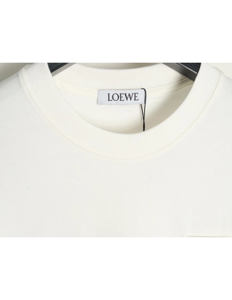 Loewe Pocket Logo Embroidered Short Sleeve T-Shirt,Loewe