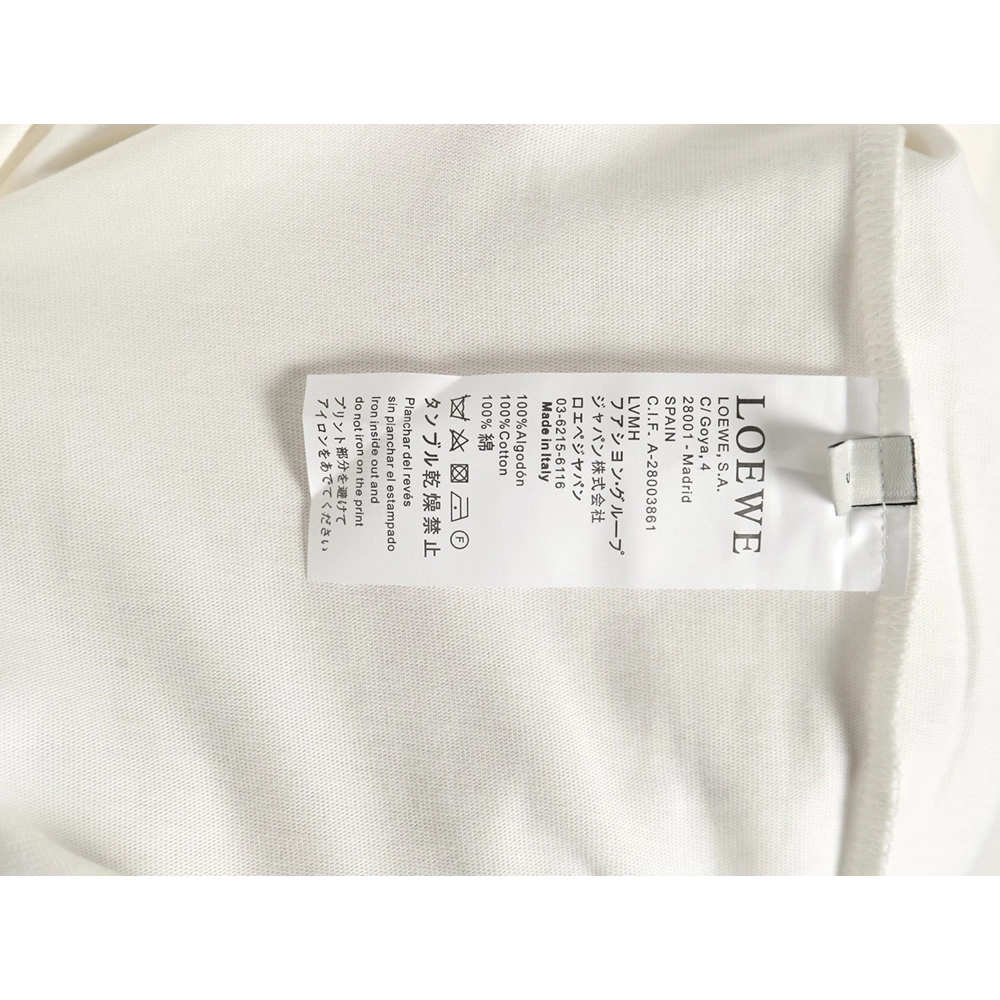 Loewe Pocket Logo Embroidered Short Sleeve T-Shirt,Loewe