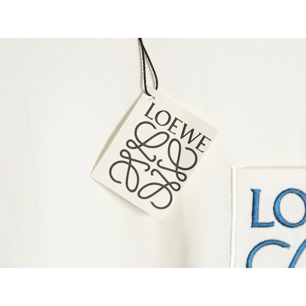 Loewe Pocket Logo Embroidered Short Sleeve T-Shirt,Loewe