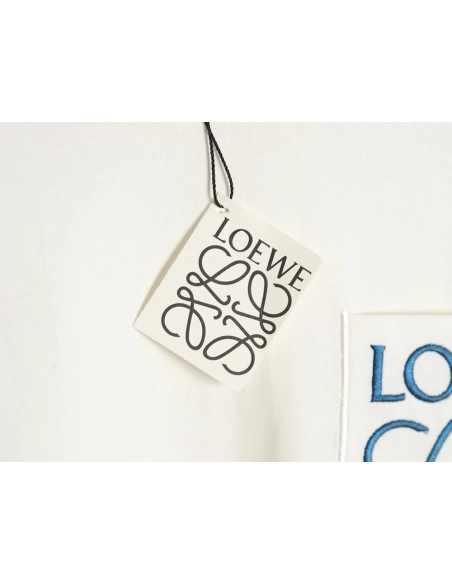 Loewe Pocket Logo Embroidered Short Sleeve T-Shirt,Loewe