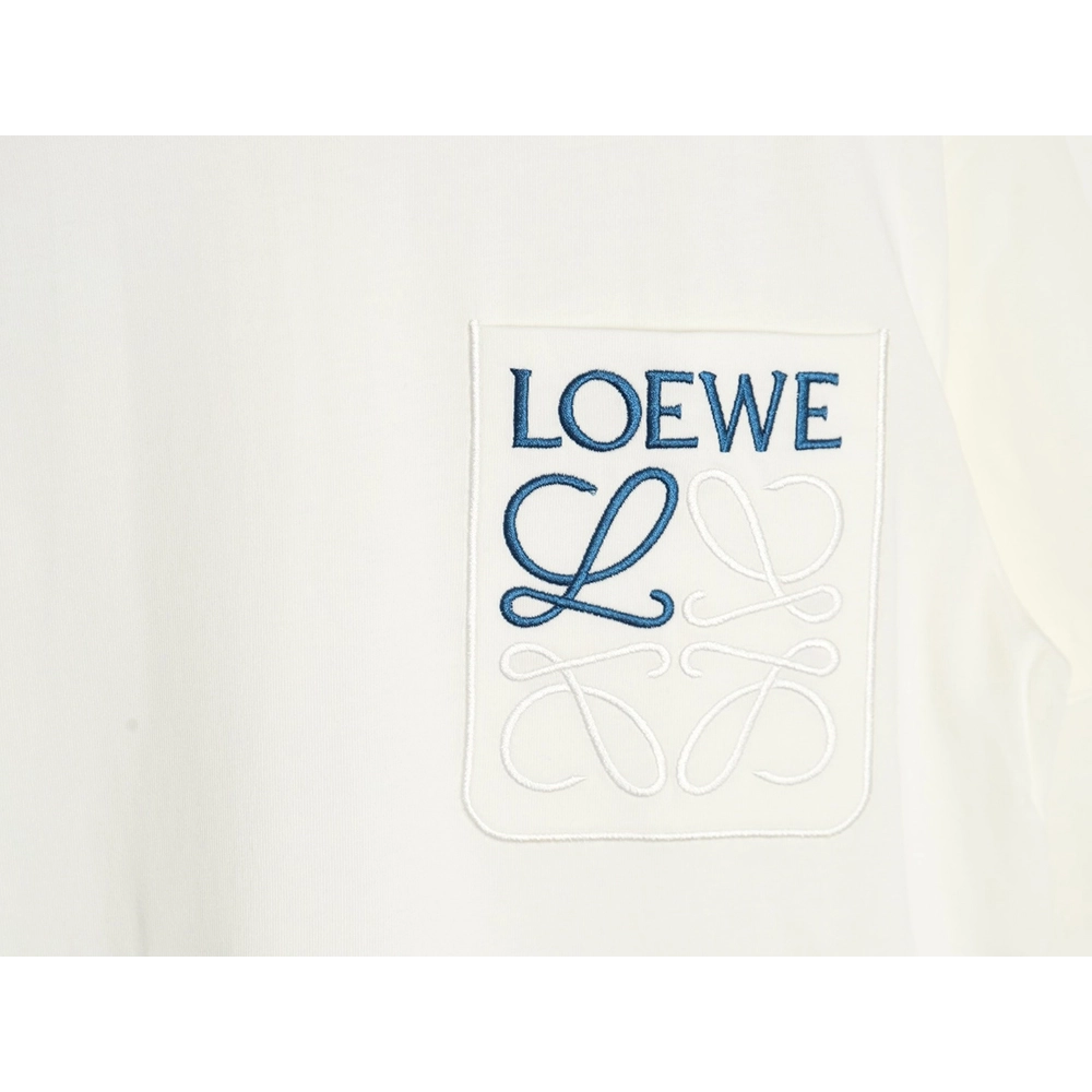 Loewe Pocket Logo Embroidered Short Sleeve T-Shirt,Loewe
