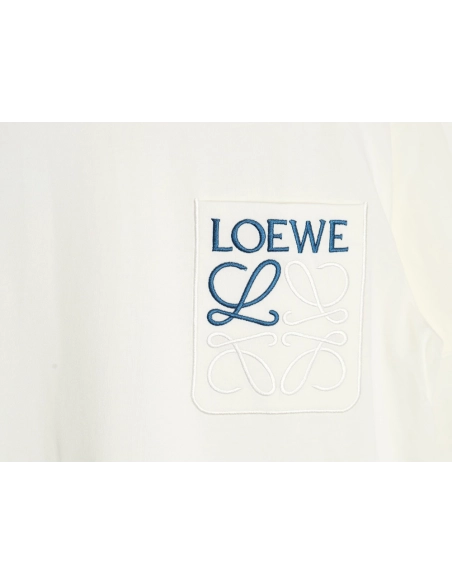 Loewe Pocket Logo Embroidered Short Sleeve T-Shirt,Loewe