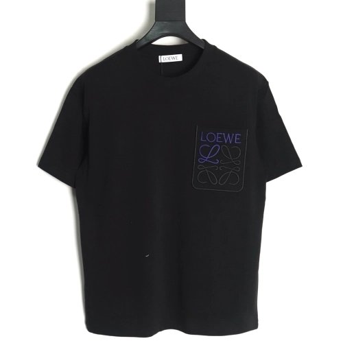 Loewe Pocket Logo Embroidered Short Sleeve T-Shirt TSK1,Loewe