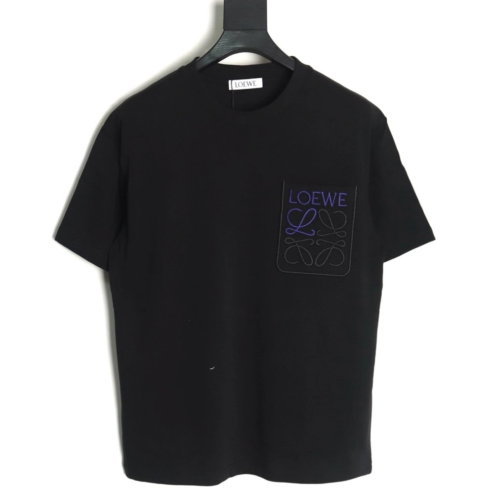 Loewe Pocket Logo Embroidered Short Sleeve T-Shirt TSK1,Loewe