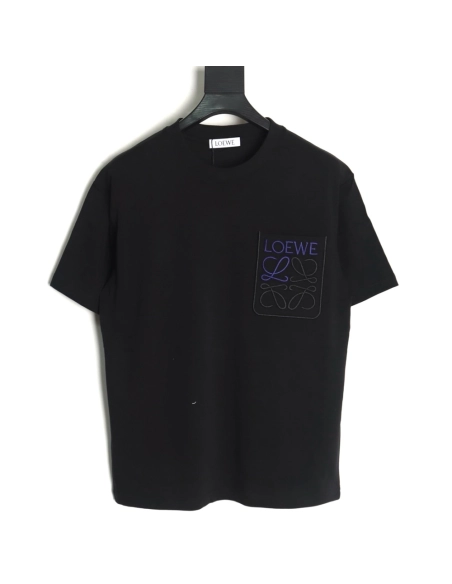 Loewe Pocket Logo Embroidered Short Sleeve T-Shirt TSK1,Loewe