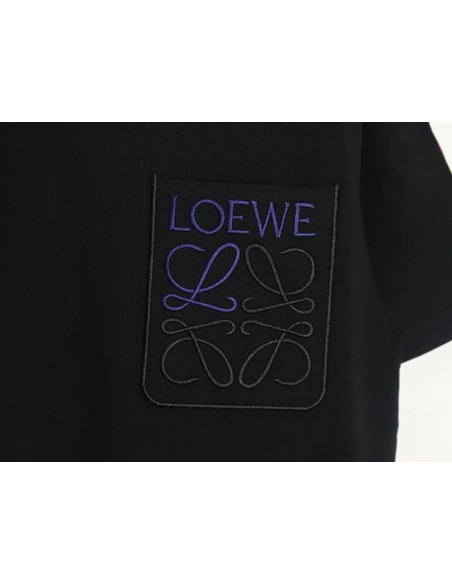 Loewe Pocket Logo Embroidered Short Sleeve T-Shirt TSK1,Loewe