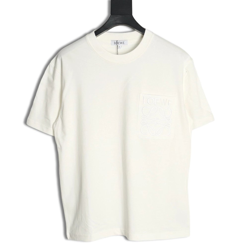 Loewe Pocket Logo Embroidered Short Sleeve T-Shirt TSK2,Loewe