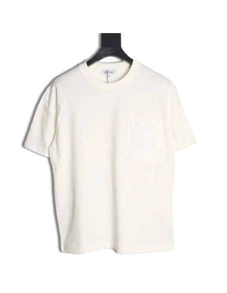 Loewe Pocket Logo Embroidered Short Sleeve T-Shirt TSK2,Loewe