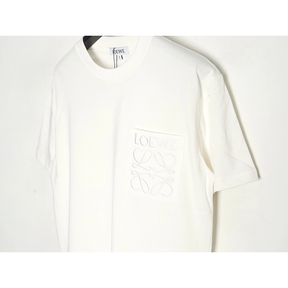 Loewe Pocket Logo Embroidered Short Sleeve T-Shirt TSK2,Loewe