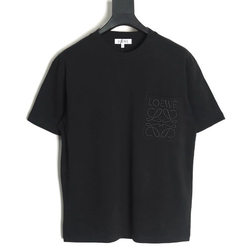 Loewe Pocket Logo Embroidered Short Sleeve T-Shirt TSK3,Loewe