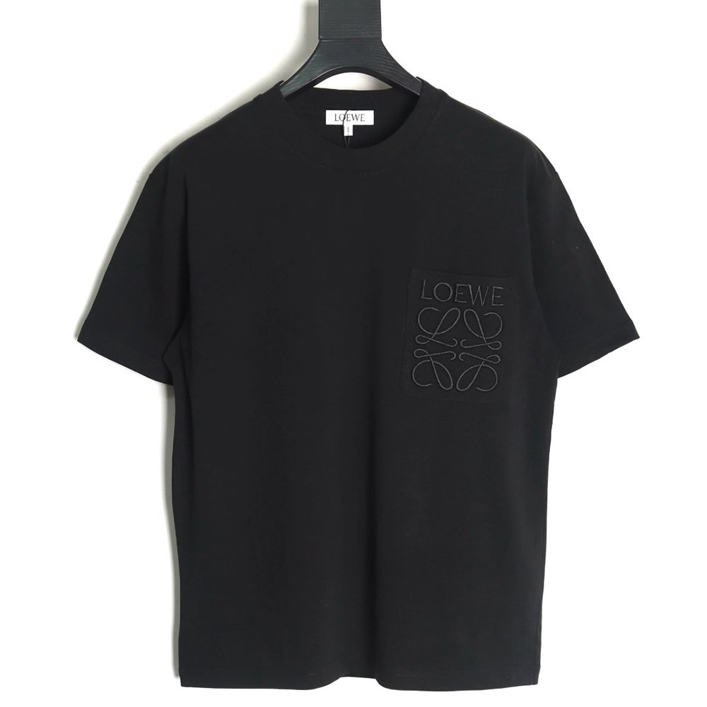 Loewe Pocket Logo Embroidered Short Sleeve T-Shirt TSK3,Loewe