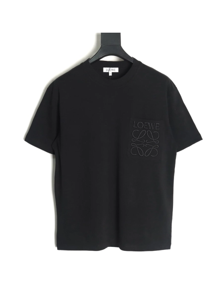 Loewe Pocket Logo Embroidered Short Sleeve T-Shirt TSK3,Loewe
