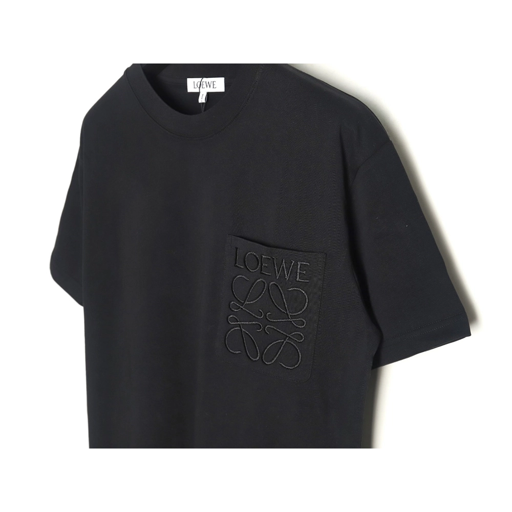 Loewe Pocket Logo Embroidered Short Sleeve T-Shirt TSK3,Loewe