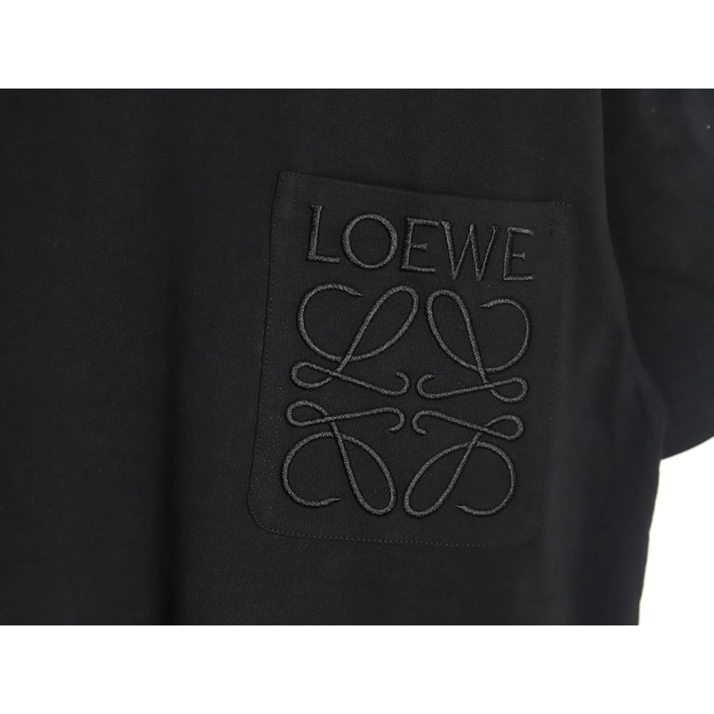 Loewe Pocket Logo Embroidered Short Sleeve T-Shirt TSK3,Loewe