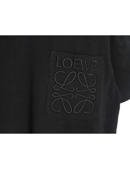 Loewe Pocket Logo Embroidered Short Sleeve T-Shirt TSK3,Loewe