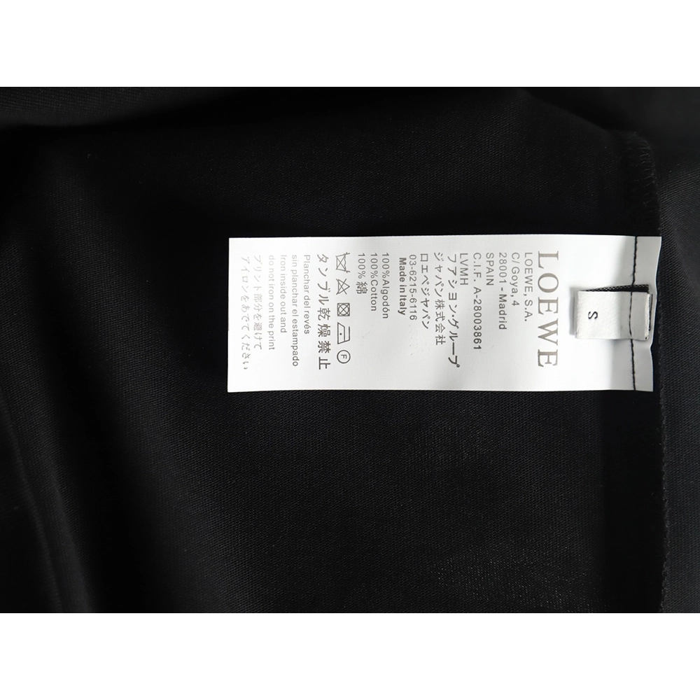 Loewe Pocket Logo Embroidered Short Sleeve T-Shirt TSK3,Loewe