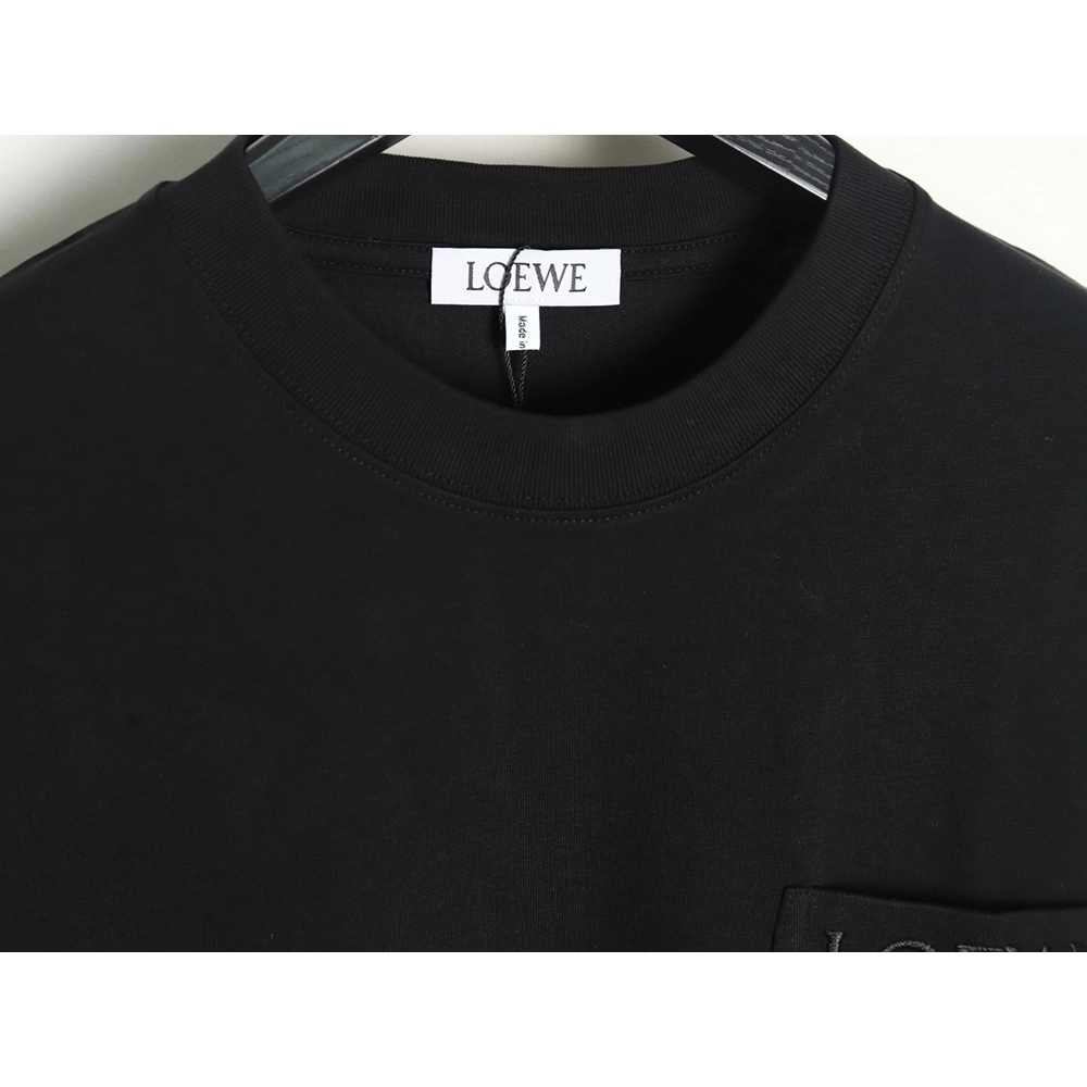 Loewe Pocket Logo Embroidered Short Sleeve T-Shirt TSK3,Loewe