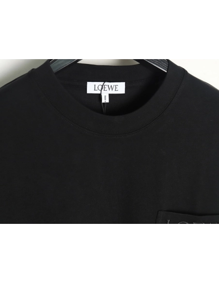 Loewe Pocket Logo Embroidered Short Sleeve T-Shirt TSK3,Loewe