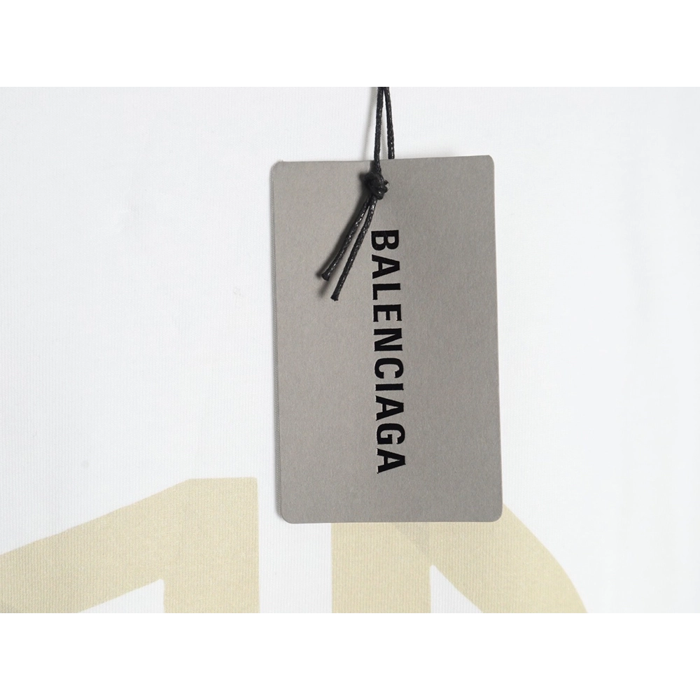 Balenciaga Yellow Tape Double B Letter Short Sleeve,Balenciaga