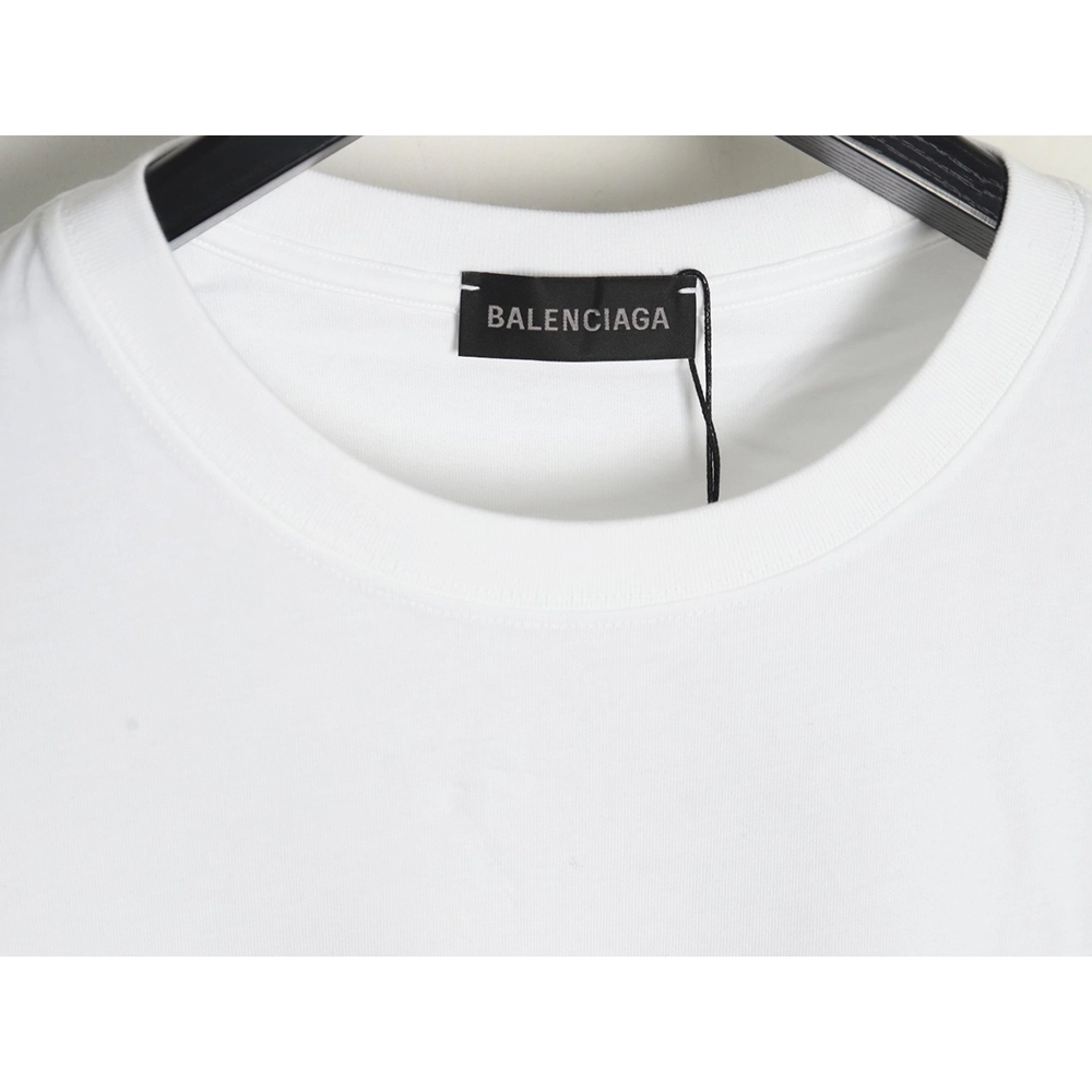 Balenciaga Yellow Tape Double B Letter Short Sleeve,Balenciaga