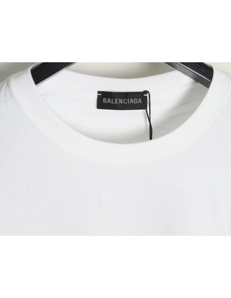 Balenciaga Yellow Tape Double B Letter Short Sleeve,Balenciaga