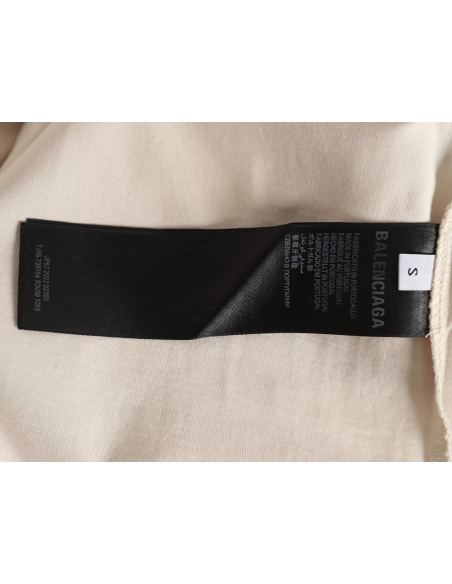 Balenciaga Double Ring LOGO Embroidery Destruction Short Sleeve TShirt,Balenciaga T Shirt,Tshirt,APPAREL