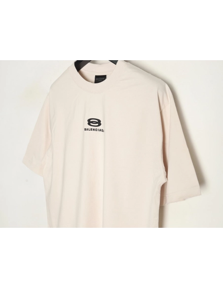 Balenciaga Double Ring LOGO Embroidery Destruction Short Sleeve TShirt,Balenciaga T Shirt,Tshirt,APPAREL