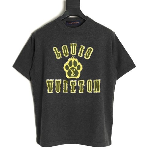 Louis Vuitton yellow knitted shortsleeved Tshirt,Louis Vuitton T Shirt,Tshirt,APPAREL