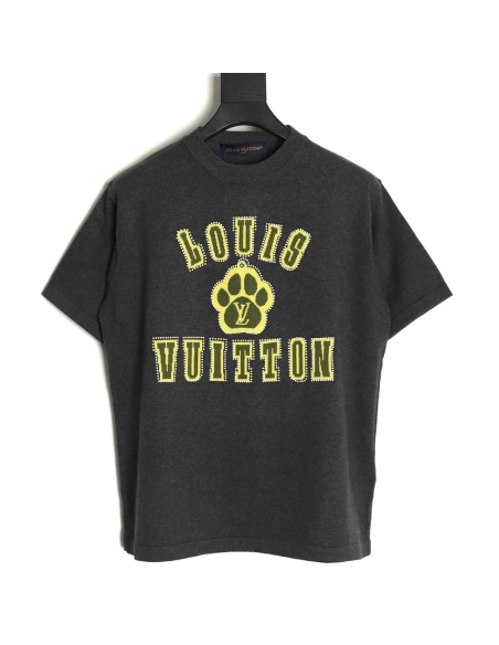Louis Vuitton yellow knitted shortsleeved Tshirt,Louis Vuitton T Shirt,Tshirt,APPAREL