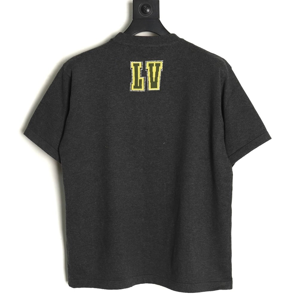 Louis Vuitton yellow knitted shortsleeved Tshirt,Louis Vuitton T Shirt,Tshirt,APPAREL