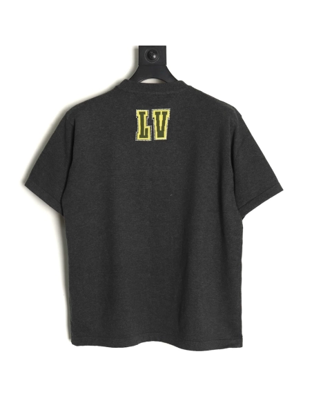 Louis Vuitton yellow knitted shortsleeved Tshirt,Louis Vuitton T Shirt,Tshirt,APPAREL