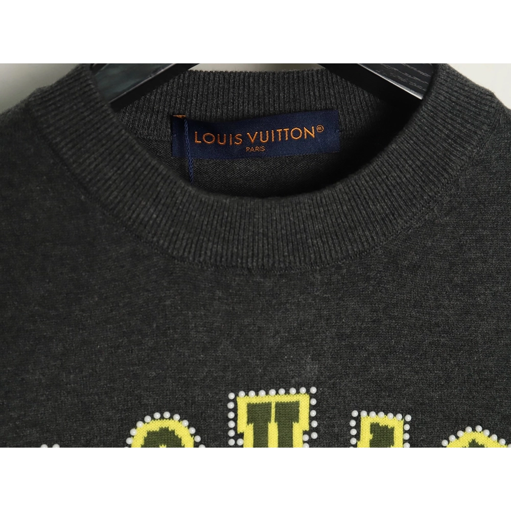 Louis Vuitton yellow knitted shortsleeved Tshirt,Louis Vuitton T Shirt,Tshirt,APPAREL