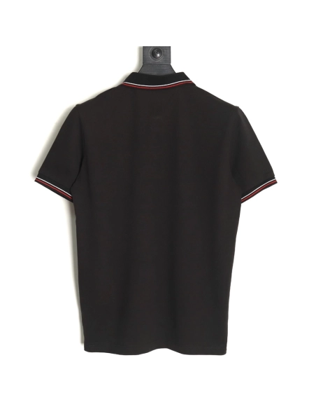 Prada small embroidered logo red edge shortsleeved polo shirt,Prada Shirt,Shirt,APPAREL